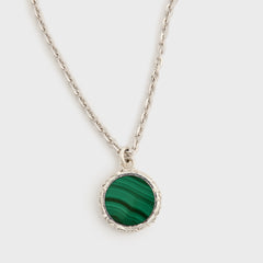 Emanuele Bicocchi Flourishing Malachite Amulet Necklace - Silver | Kith Silver