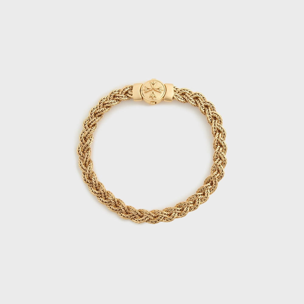 Emanuele Bicocchi Gold Diamond-Cut Braided Bracelet Small - Gold | Kith Gold