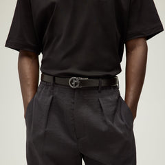 Giorgio Armani & Kith Reversible Leather Belt - Black | Kith Black