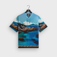 Giorgio Armani & Kith Sardinia Short Sleeve Zip Shirt - Multi | Kith Multi