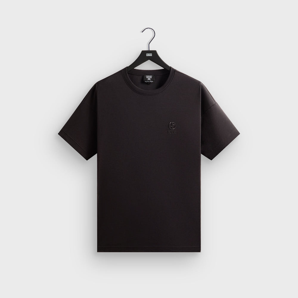 Giorgio Armani & Kith Logo Tee - Black | Kith Black
