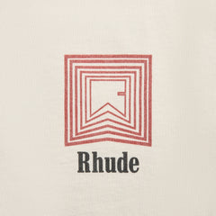 Rhude Chevron Logo Repeat Tee - Vintage White | Kith Vintage White