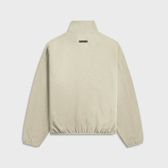 Essentials Modern Fit Fleece Track Jacket - Heather Stone / Cloud Whit | Kith Heather Stone / Cloud White
