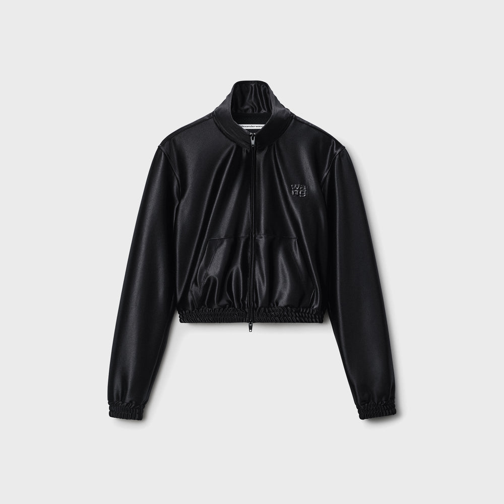T by Alexander Wang Shrunken Zip-Up Jacket - Black | Kith Black