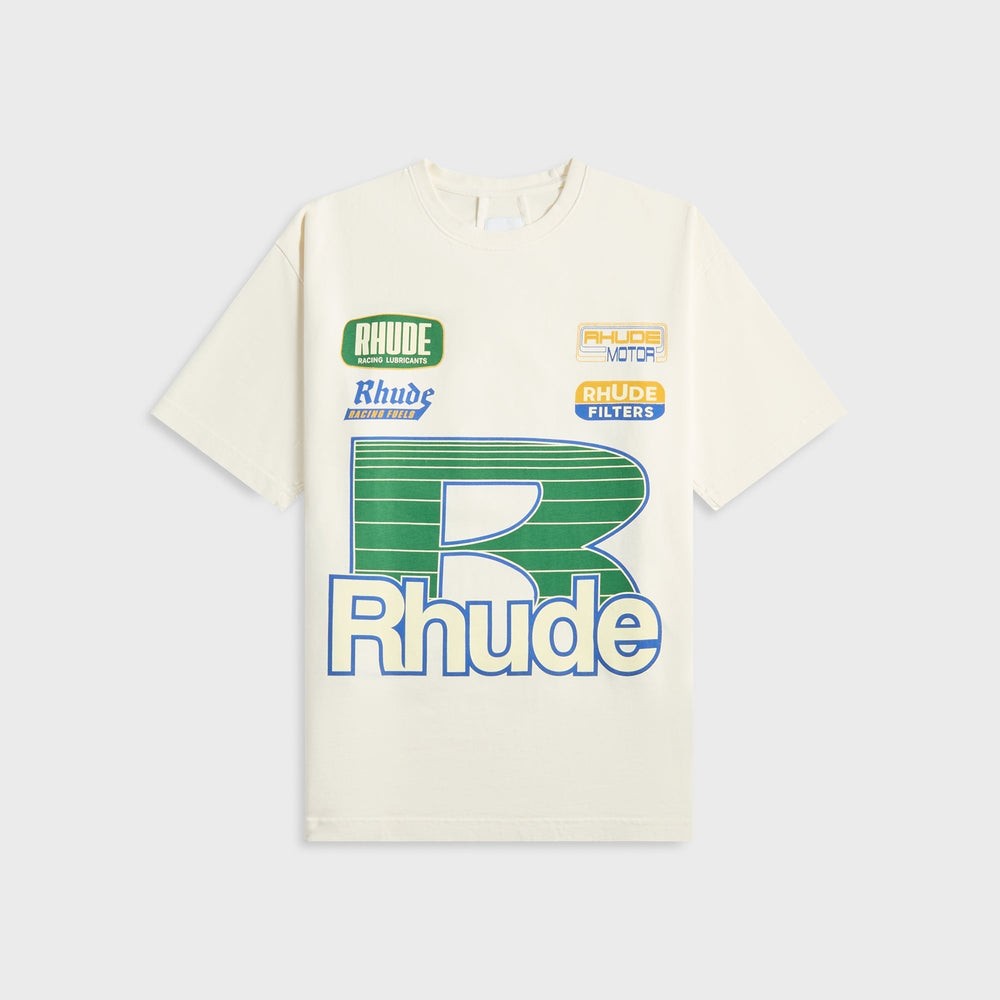 Rhude Roadway Racing Tee - Vintage White | Kith Vintage White