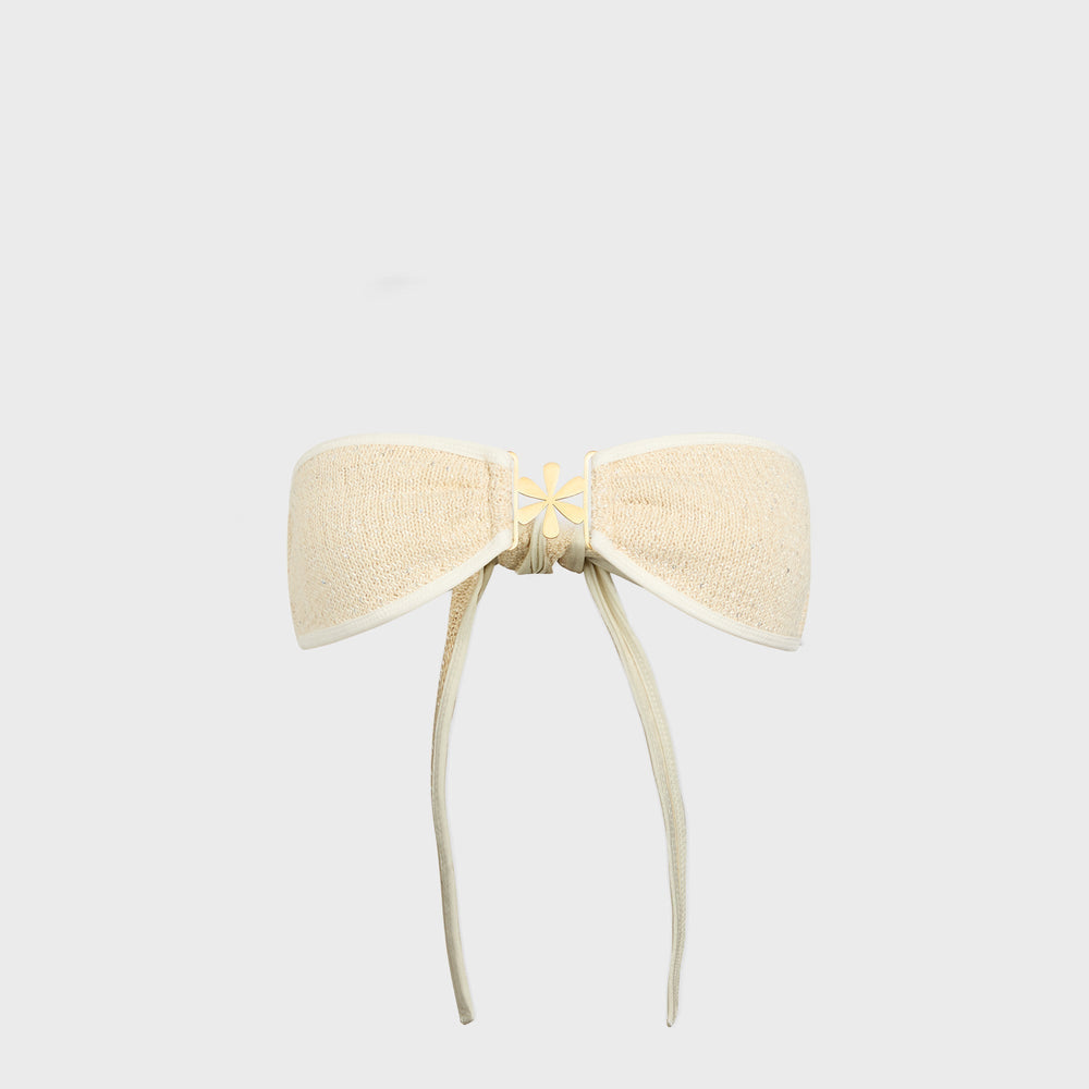 Asta Resort Mia Bikini Top - Ivory Sequin | Kith Ivory Sequin