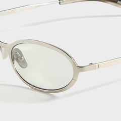 Flatlist Cohen - Brushed Silver / Transparent Grey Lens | Kith Brushed Silver / Transparent Grey Lens