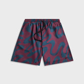 by Parra Splashed Swim Shorts - Burgundy | Kith Burgundy