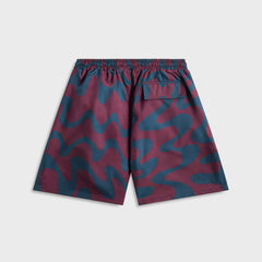 by Parra Splashed Swim Shorts - Burgundy | Kith Burgundy