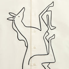 by Parra Vertical Horse Short Sleeve Shirt - Off White | Kith Off White