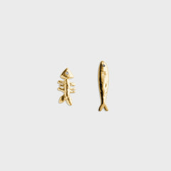 Eliou Sardine and Fishbone Earring - Gold | Kith Gold