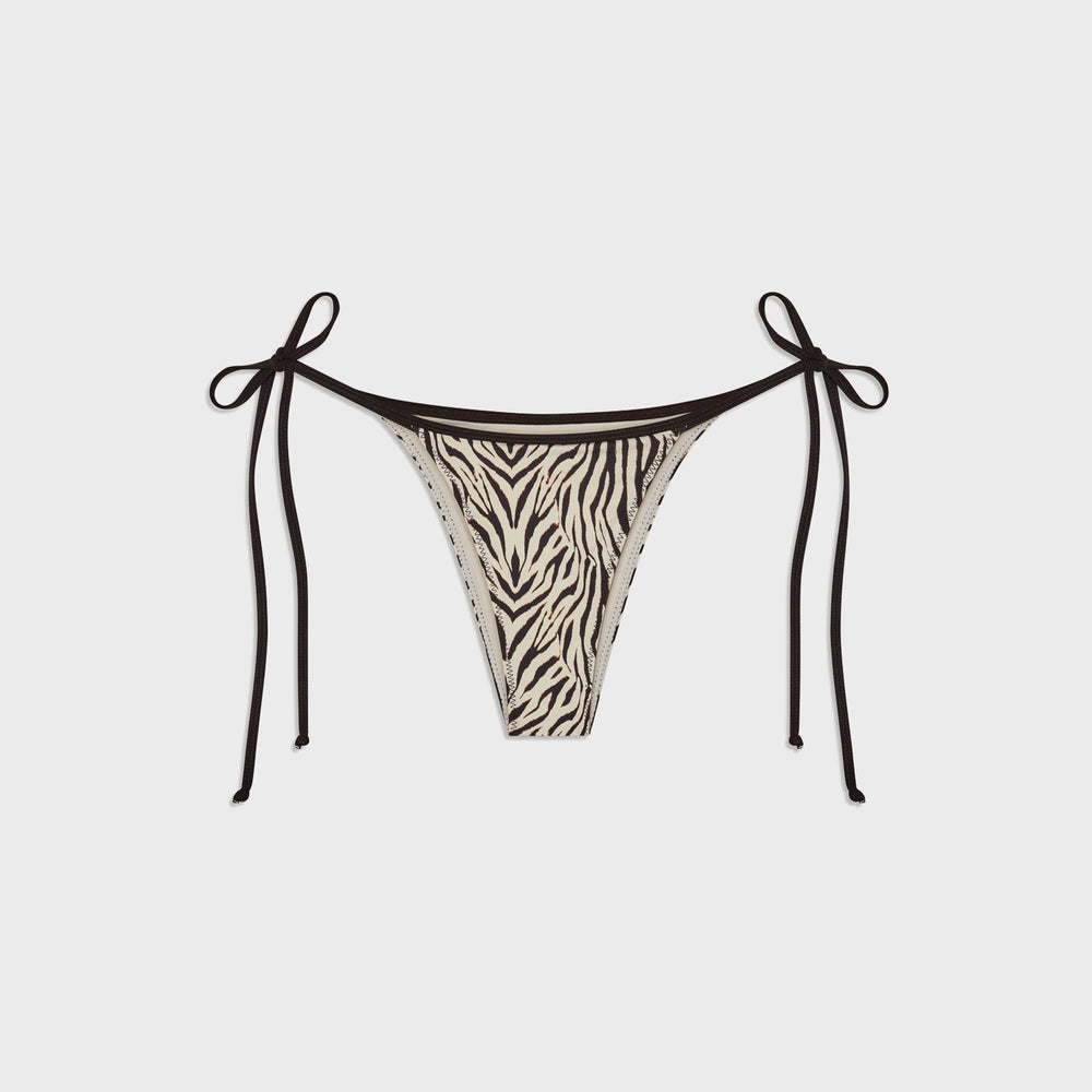 Frankies Bikinis Mackenzie Bottom - Zebra Print | Kith Zebra Print