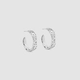 Black Suede Studio Wave Earring - Silver | Kith Silver