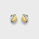 Black Suede Studio Knot Earring - Silver / Gold | Kith Silver / Gold