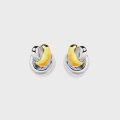 Black Suede Studio Knot Earring - Silver / Gold | Kith Silver / Gold