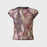 Siedres Printed Mesh Semi-Sheer Top - Multi | Kith Multi
