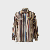 Siedres Oversized Satin Shirt with Front Pockets - Multi | Kith Multi