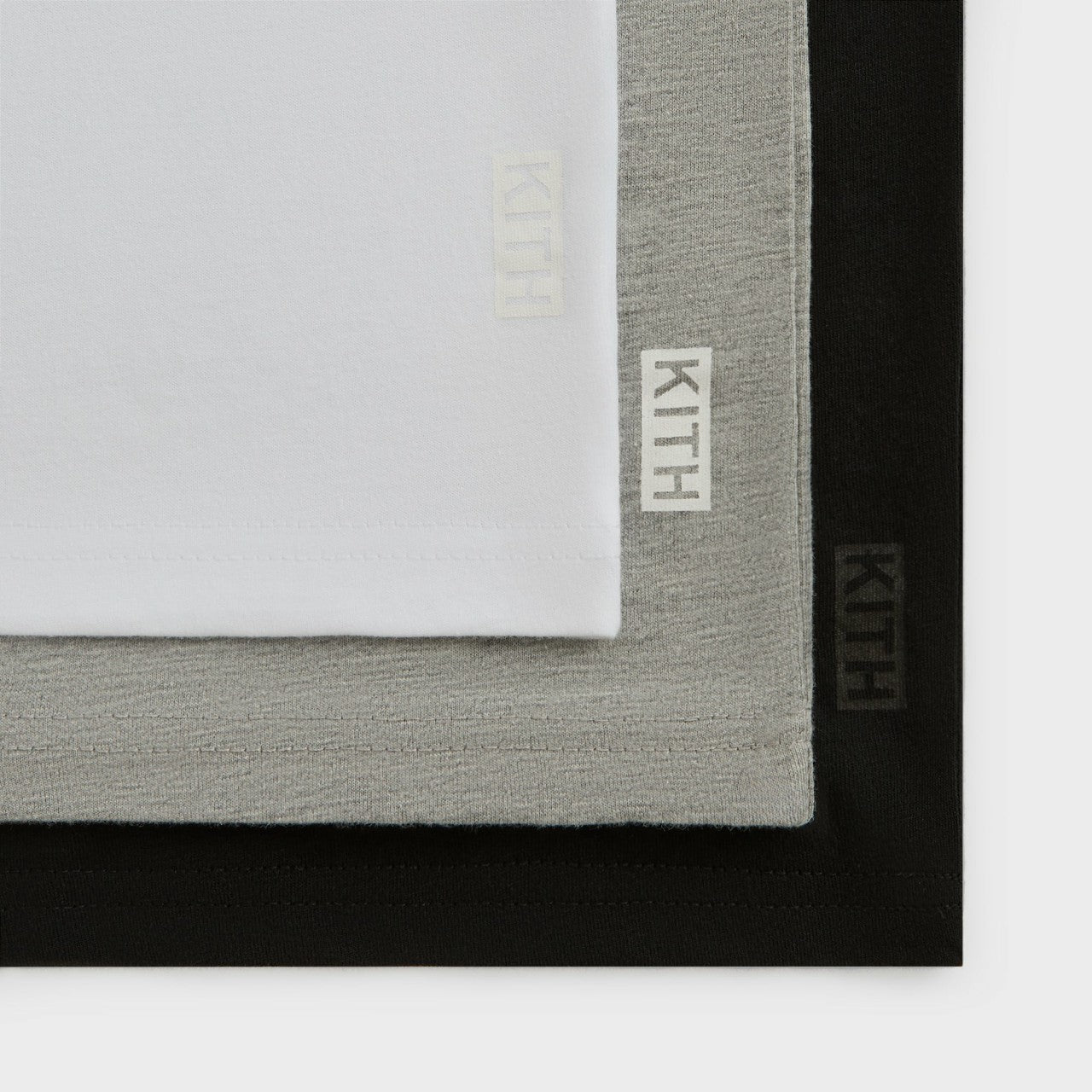 Kith 3-Pack Undershirt - White / Heather Grey / Black | Kith White / Heather Grey / Black
