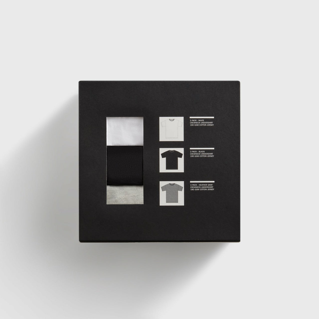 Kith 3-Pack Undershirt - White / Heather Grey / Black | Kith White / Heather Grey / Black