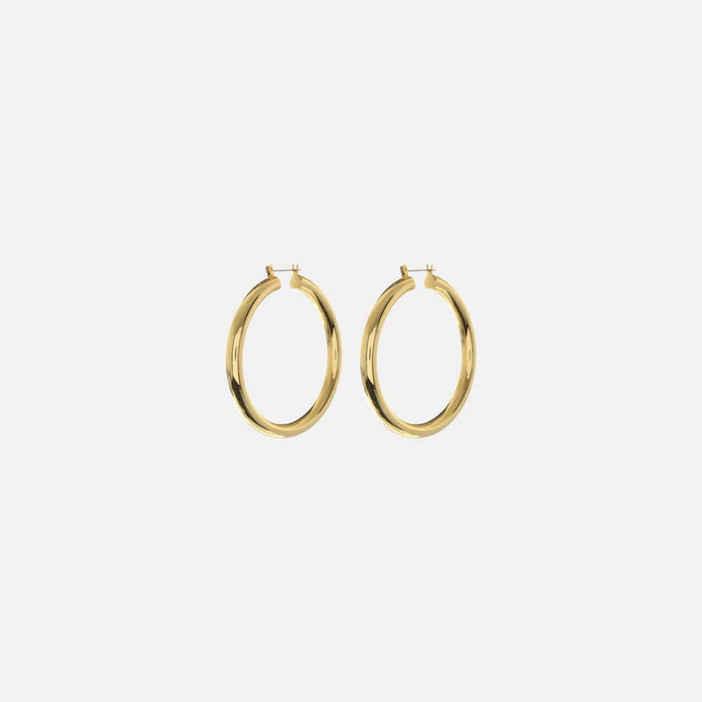 Luv AJ Amalfi Tube Hoop Earrings - Gold | Kith Gold