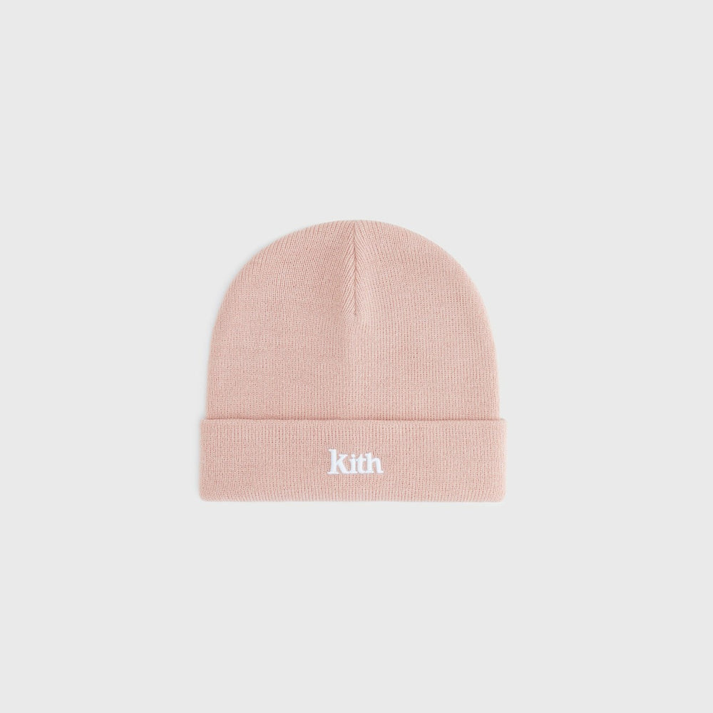 Kith Kids Classic Serif Logo Beanie - Rose | Kith Rose
