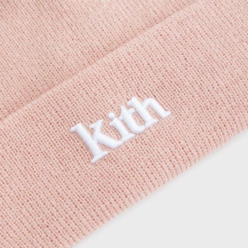 Kith Kids Classic Serif Logo Beanie - Rose | Kith Rose