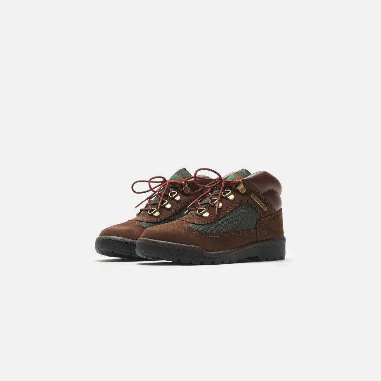 Timberland Junior Field Boot Mid - Dark Brown | Kith Brown Nubuck / Olive Green