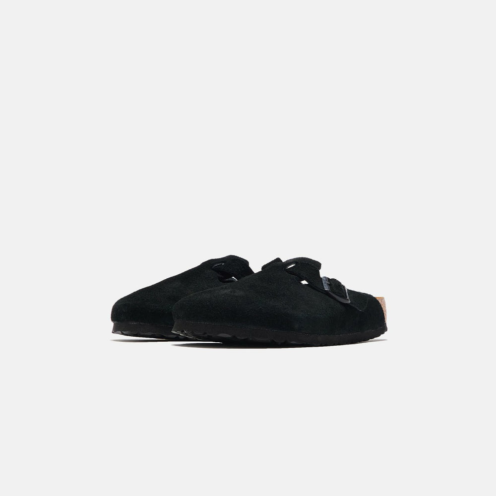 Birkenstock WMNS Boston Soft Footbed Suede - Black | Kith Black