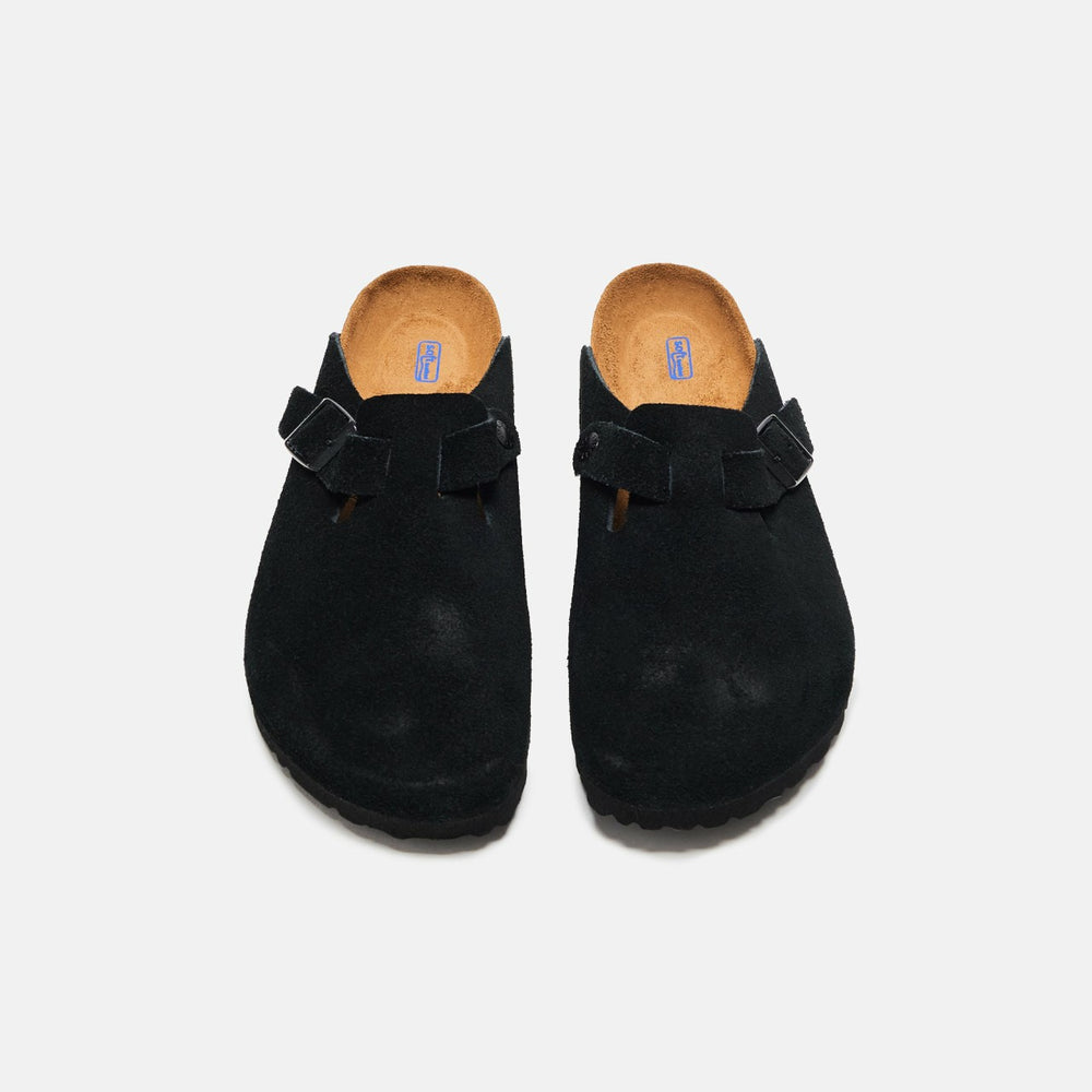 Birkenstock WMNS Boston Soft Footbed Suede - Black | Kith Black