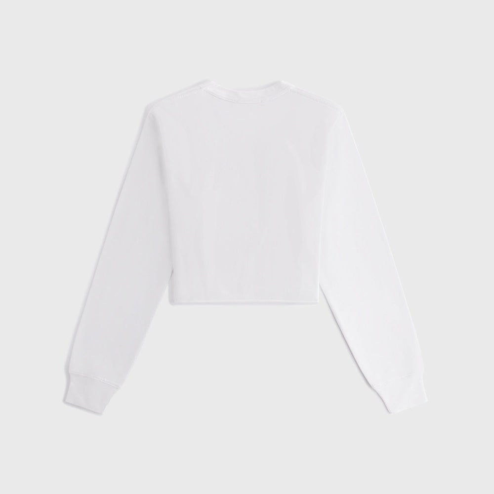 Kith Women Lucy Cropped Long Sleeve II Tee - White | Kith White