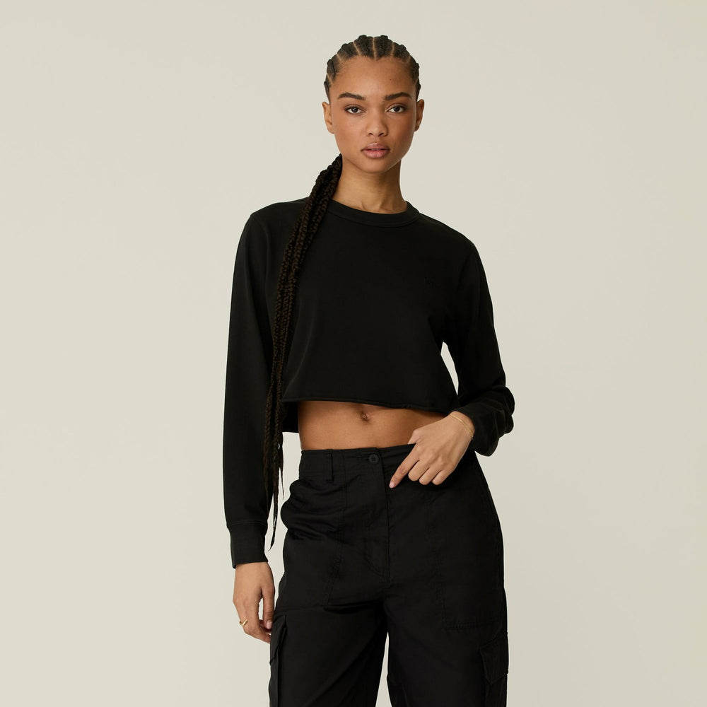 Kith Women Lucy Cropped Long Sleeve II Tee - Mass | Kith Mass