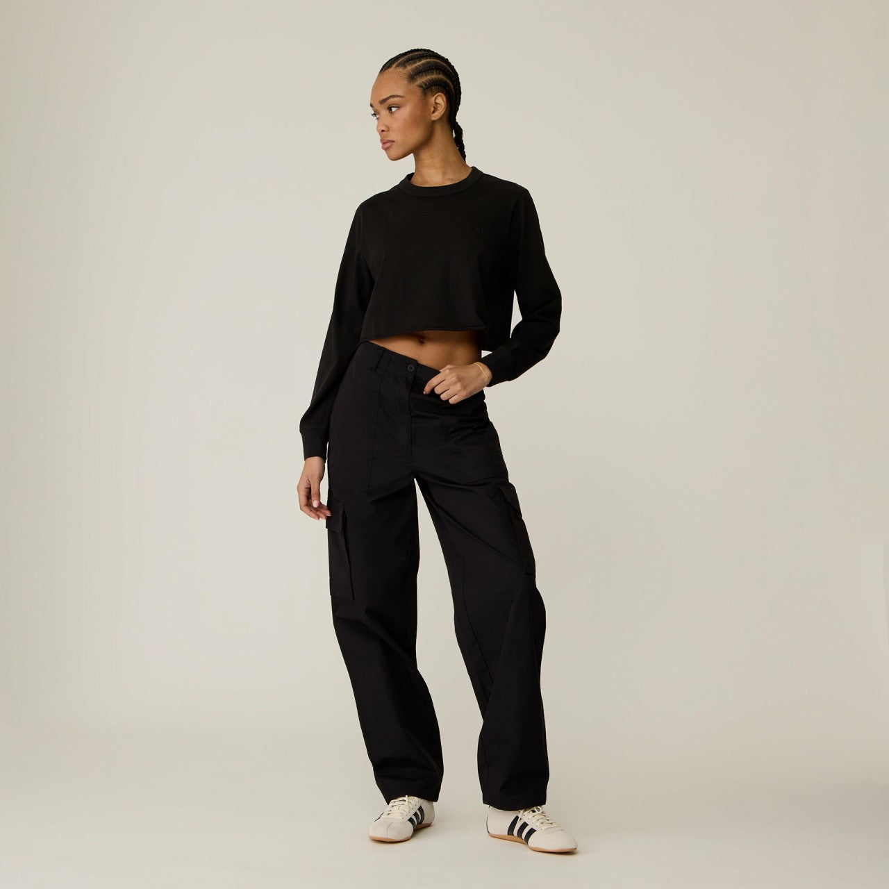 Kith Women Lucy Cropped Long Sleeve II Tee - Mass | Kith Mass