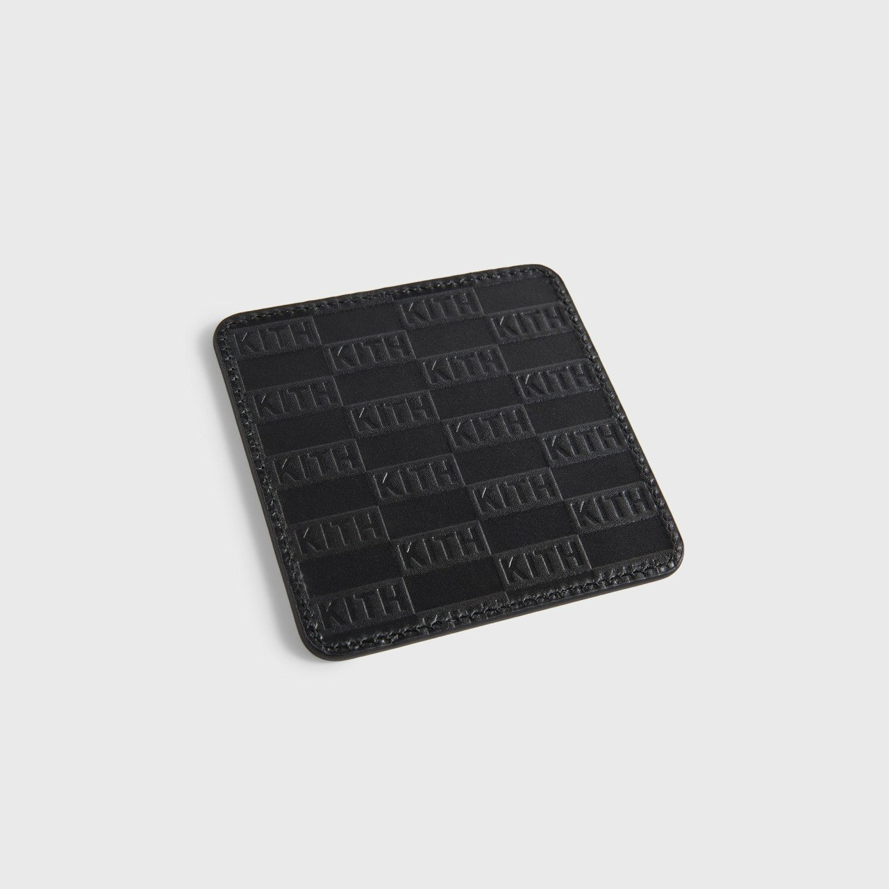 Kith Monogram Leather Coasters - Black | Kith Black