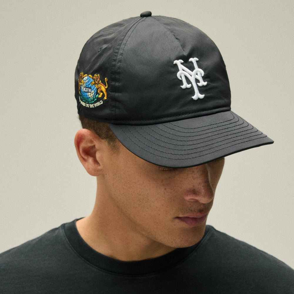 Kith & New Era for the New York Mets Nylon 9FIFTY A-Frame - Black | Kith Black