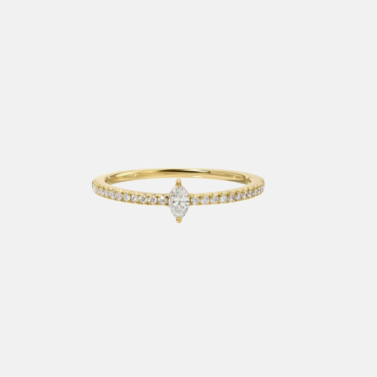 Isa Grutman Marquis Diamond Pave Ring 14K Gold - Yellow Gold | Kith Yellow Gold