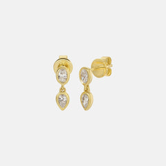 Isa Grutman Double Drop Studs 14K Gold - Yellow Gold | Kith Yellow Gold