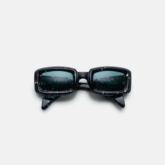 Jacques Marie Mage Runaway Marble Frame Seagreen Lens Silver Hardware | Kith Black