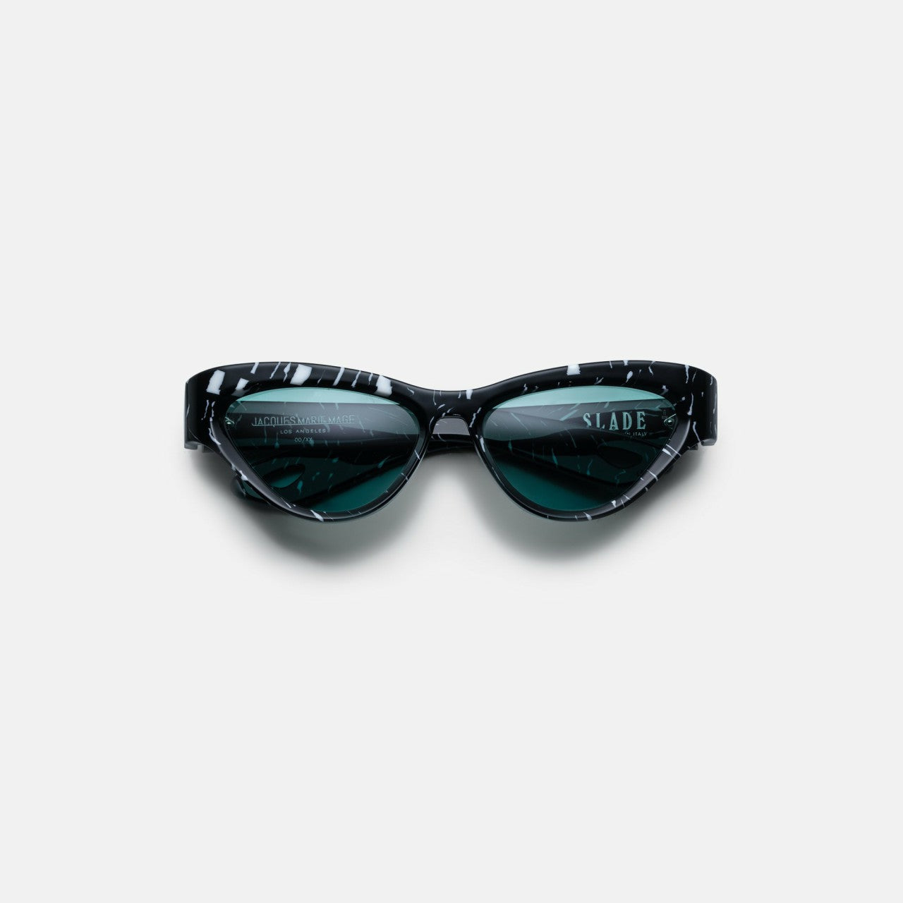 Jacques Marie Mage Slade Marble Frame Seagreen Lens Silver Hardware - | Kith Black