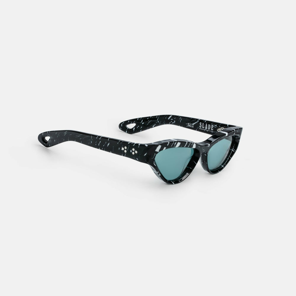 Jacques Marie Mage Slade Marble Frame Seagreen Lens Silver Hardware - | Kith Black