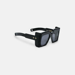 Jacques Marie Mage Ultravox Frame Jet Lens Dark Gold Hardware - Black | Kith Black