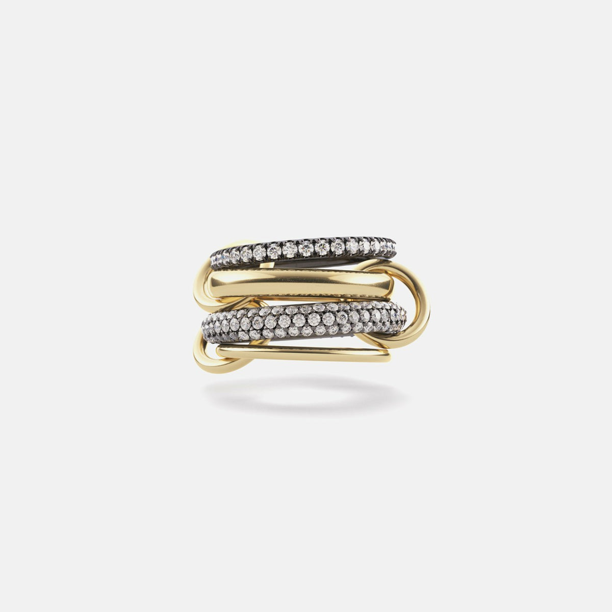 Spinelli Kilcollin Vega Gold 3 Link Ring - Black Rhodium Plated Silver | Kith Black Rhodium Plated Silver