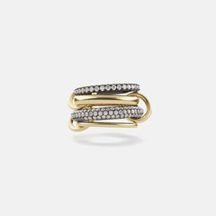 Spinelli Kilcollin Vega Gold 3 Link Ring - Black Rhodium Plated Silver | Kith Black Rhodium Plated Silver