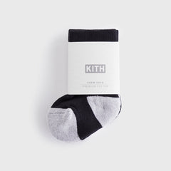 Kith Baby Classic Crew 2-Pack Socks - White / Black | Kith White / Black