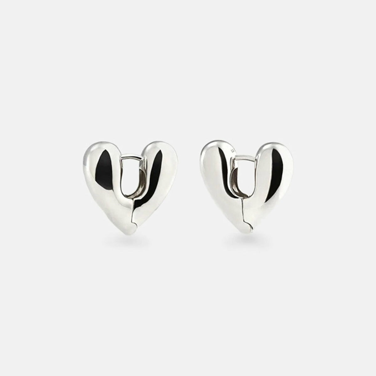 Annika Inez Small Heart Hoops - Silver | Kith Silver