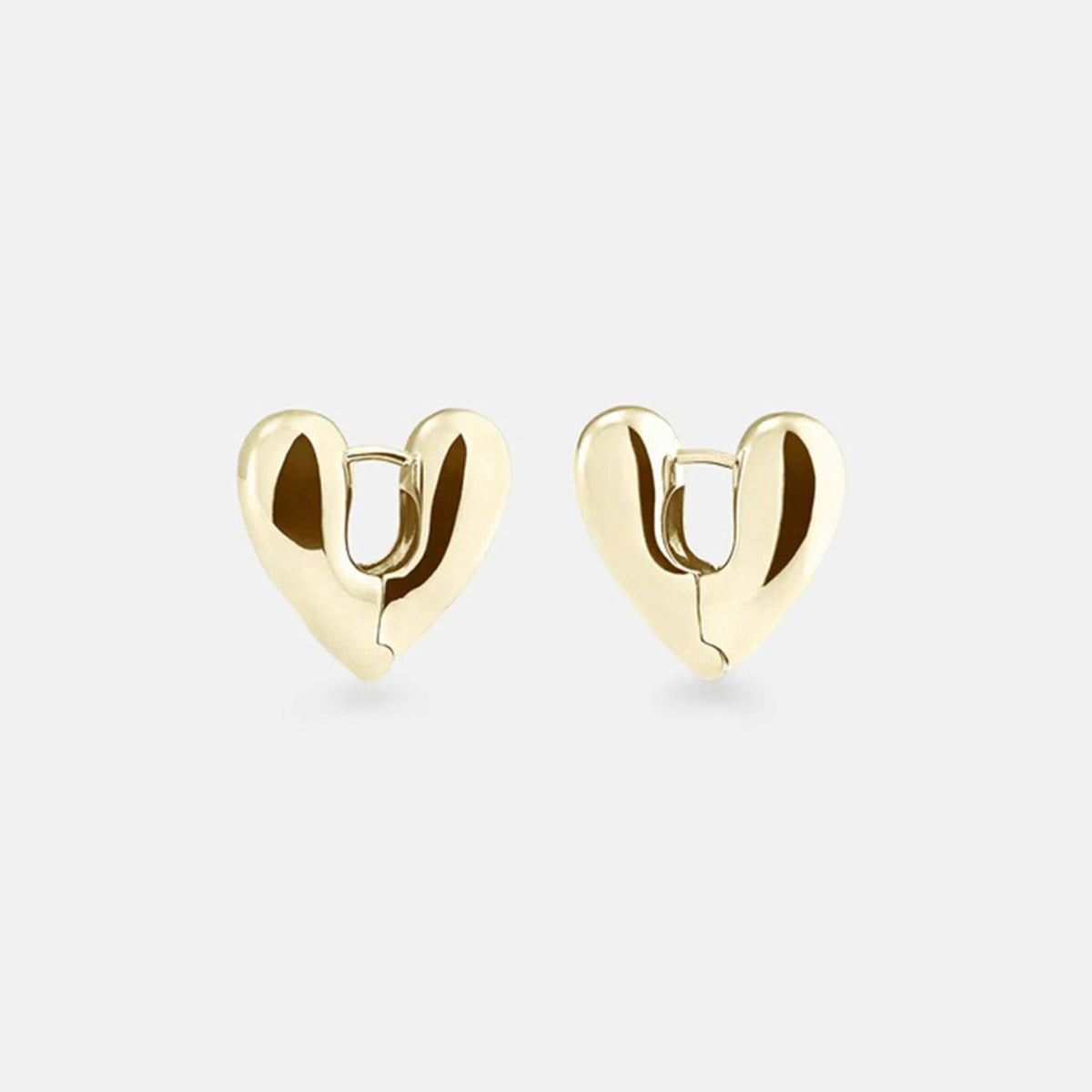 Annika Inez Small Heart Hoops - Gold | Kith Gold