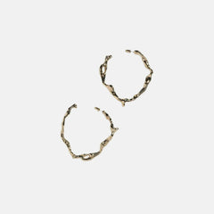 Faris Drip Hoop Earrings in 14K Gold-Plated - Bronze | Kith Bronze
