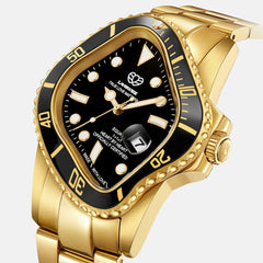 LAARVEE Golden Precision Steel - Black Bezel / Black Dial | Kith Black Bezel / Black Dial