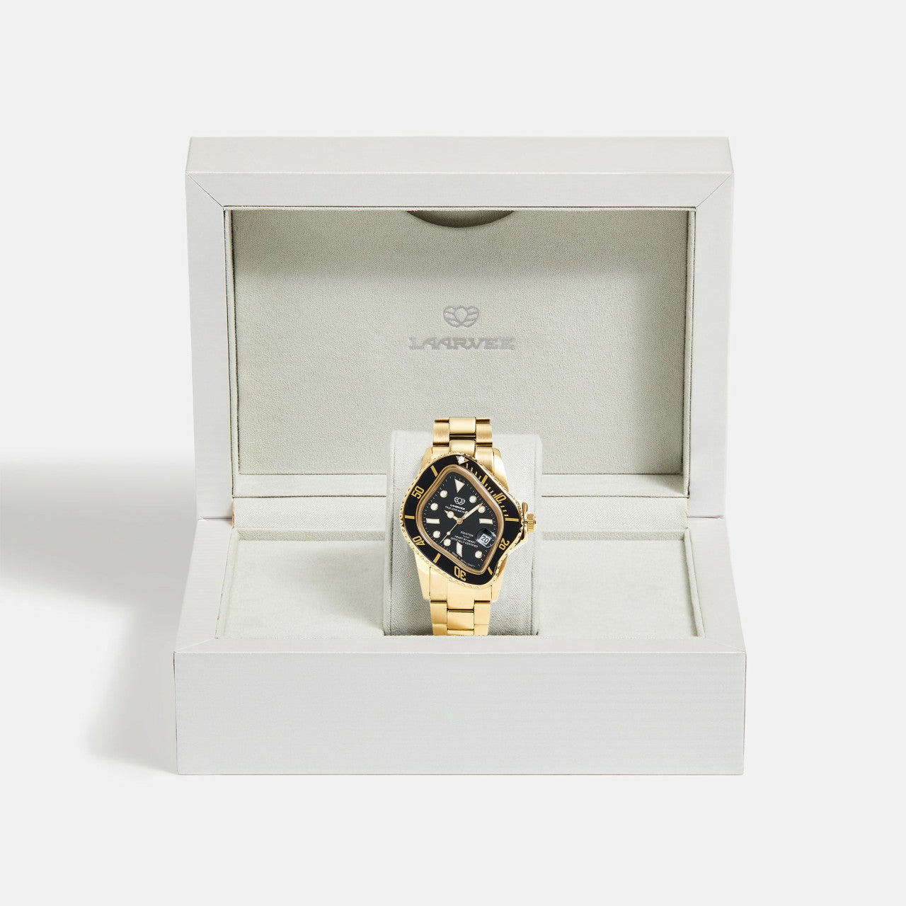 LAARVEE Golden Precision Steel - Black Bezel / Black Dial | Kith Black Bezel / Black Dial