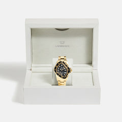 LAARVEE Golden Precision Steel - Black Bezel / Black Dial | Kith Black Bezel / Black Dial