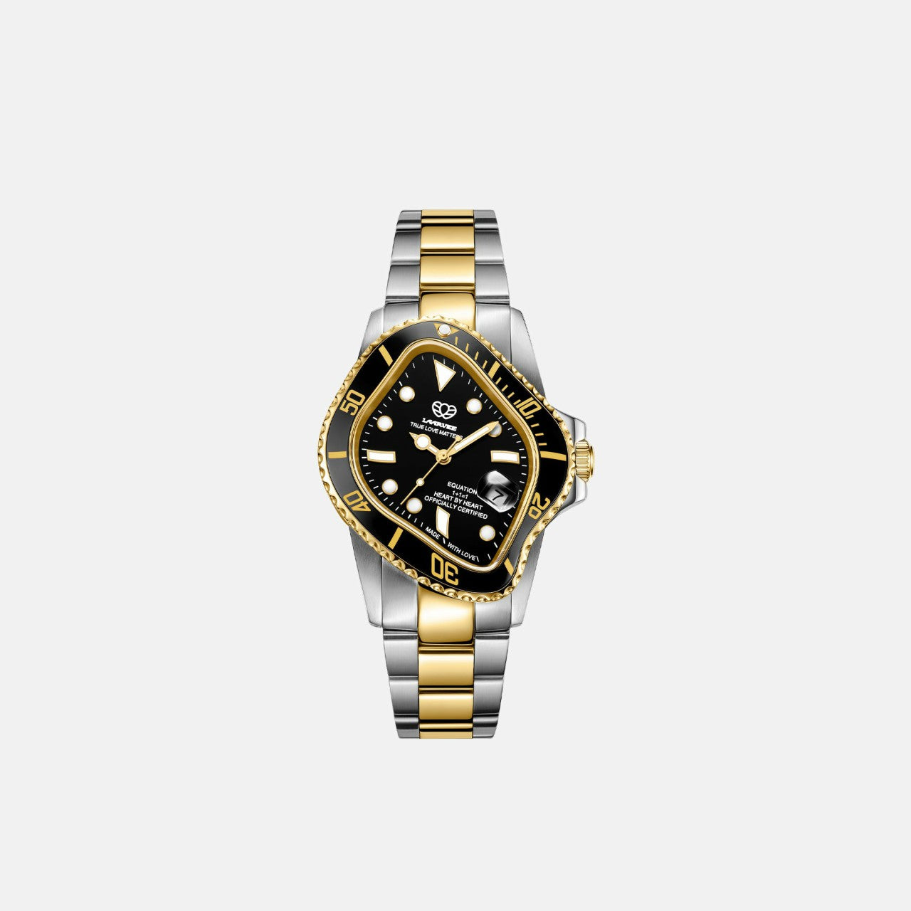 LAARVEE Silver & Golden Precision Steel - Black Bezel / Black Dial | Kith Black Bezel / Black Dial